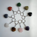 HY China Manufactory crystal gemstone keychain keychains logo hearts