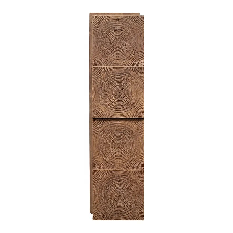 Modern Decorative 3D Wood Art Wall Panels PU Stone Panels Exterior External Cladding Waterproof Polyurethane Artificial Hotel
