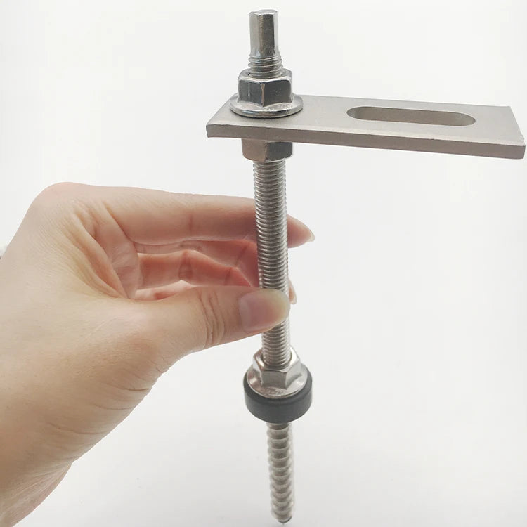 Solar Roof Mount Solar Hanger Bolt With Adapter Pv Mounting Systems Solar Panel Structure Solar Panel Mount System