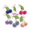 Wholesale Creative Plush Cute Cherry Key Chains Pendant Promotional Gift