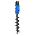 Free Shipping Hydraulic Earth Auger Drill Borehole Rock Drilling Spiral Drill Head Bearing Engine Pump 30-180cm Diameter 3-9m