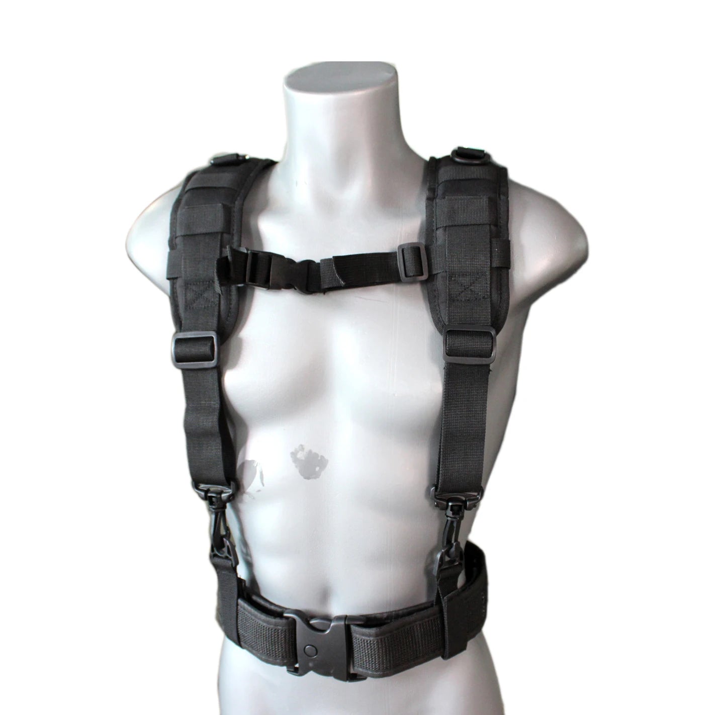 MELOTOUGH Customized Tactical Outdoor H-Harness Black Duty Belt Suspenders for Hunting