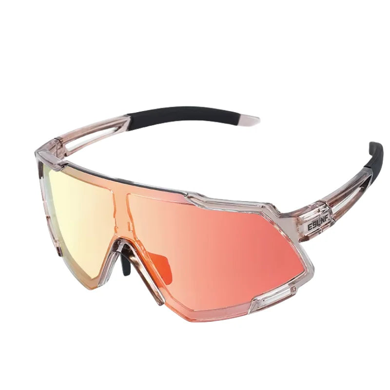 ESLNF Photochromic Cycling Glasses Mountain Bike Sunglasses Men Women MTB Glasses Clear Bicycle Riding Glasses Biking Goggles