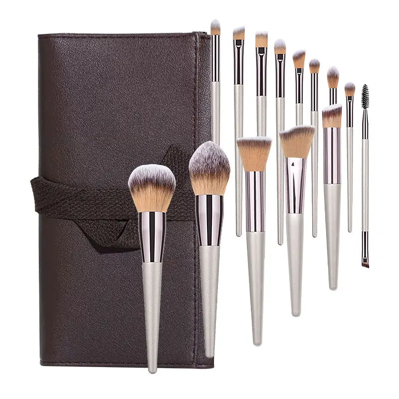 UUYP Luxury 14Pcs Foundation Cosmetics Makeup Brushes Set for Women Beautiful Products with Bag