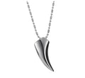 Ready Stock Ebay Manufacture High Quality 316L Stainless Steel Wolf Tooth Fine Pendant Necklace for Men Punk Jewelry
