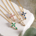 2025 Fashion Cubic Zircon Faith Cross Pendant Necklace 18K Gold Plated Necklace Religious Jewelry for Women Girls