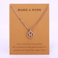 Stainless Steel Zodiac Sign Charm Necklace Aquarius Aries Gemini Cancer Leo Virgo Libra Scorpio Horoscope Pendant Chain Necklace