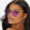 Wholesale Price Love Frame Custom Logo Cute Candy Color Bridesmaid Sunglasses Women Best Glasses for Heart Shaped Face