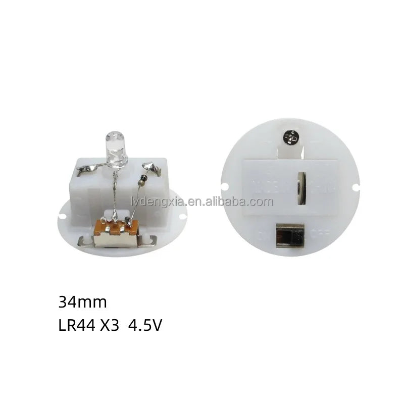 Colorful Night Light Luminous Min 34 MM Round Battery Holder Battery I Led Flashing Electronic Light Accessories Toy Parts