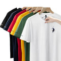 Men's Professional Casual Knitted for  Shirt XL Size Anti-Wrinkle Embroidered Striped Solid Printed Patterns for Golf