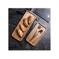 square Rectangular Acacia Wood Serving Tray Stand Cake Snack Dessert Snake Display Decorative Wooden Tray