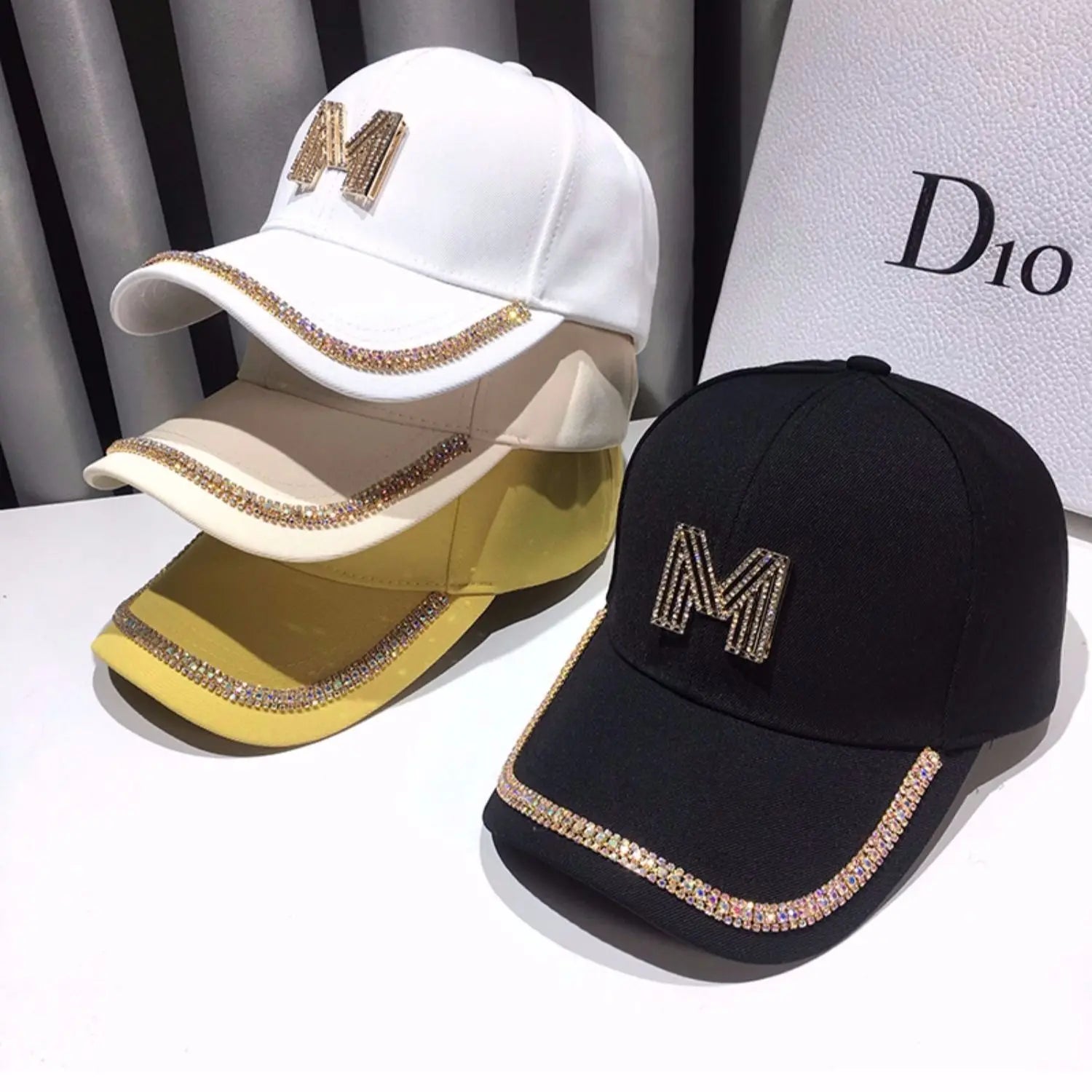 Sunproof Baseball Ladies Fashion Shiny Yupong Blank Vintage 6 Panel Black Snapback Hat Curved Brim Cap for Women