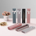 Stock (accept Custom) High-end Skin Special Paper Rectangular Jewelry Box Necklace Box Gift Box Packaging with Bow