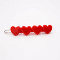 Canyuan Red Hearts Hair Bobby Pins Elegant Acetate Custom Shapes Hair Pins for Women