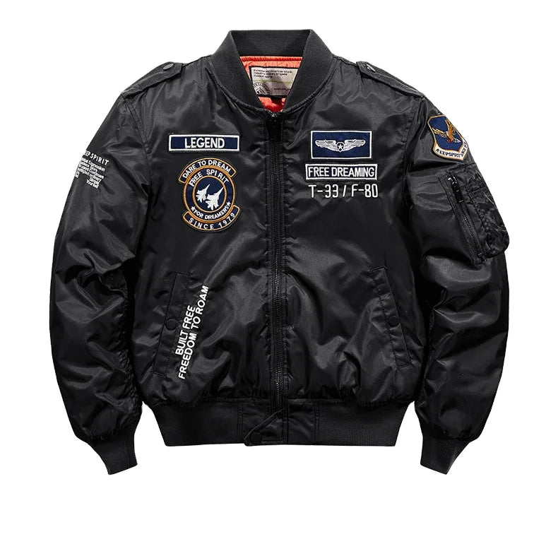 Autumn Winter Ma1 Cotton Trend Brand  Bomber Jacket Cotton Suit Men's Thick Coat Baseball