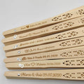 Personalized Cheap Chinese Handicrafts Folding Fragrance Wood Hand Fan Wedding Fan Wedding Gifts for Guest Favor
