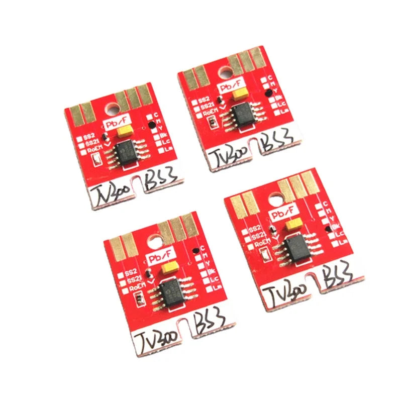 4 Colors CMYK Permanent Chip for Eco Solvent Plotter Mimaki CJV150-107 CJV300 JV150 JV300 Ink Cartridge Chip BS3 SS21
