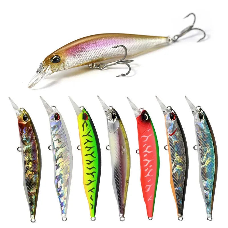 WEIHE 85mm 8g 8 Colors Artificial Lifelike Hard Minnow Lure ABS Plastic Fishing Lure Suspending Swimbait