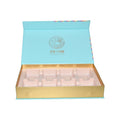 Custom Logo Handmade Book Shaped Gift Paper Box Cookie Gift Boxes Packaging Box with Plastic Insert