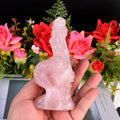 Wholesale High Quality Polished Natural Crystal Crafts Mermaid Figurines Fashion Trend Healing Rose Quartz Carving for Home
