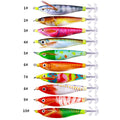 10CM/9.6G Wholesale Plastic Luminous Glow Squid Jigs Cuttlefish Octopus Bait Egi Sleeve Fishing Hooks Squid Jig