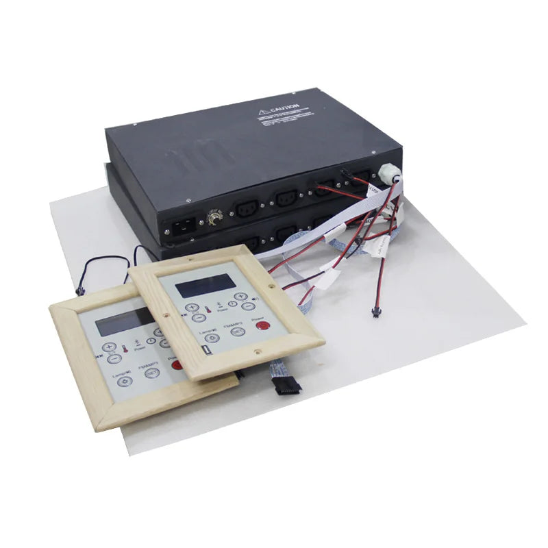 Modern Acrylic Infrared and Steam Sauna Control Units with LED Control Panels and Electrical Boxes 110-240V