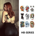 Wholesale Cartoon Cat Pet Skull Temporary Waterproof Water Transfer Body Temporary Herbal Tattoo Sticker