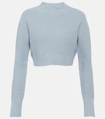 OEM Hot Sell Multicolor Optional Round Neck Loose Long-sleeved Sweater Custom Women's Short Crop Top Fall Clothes