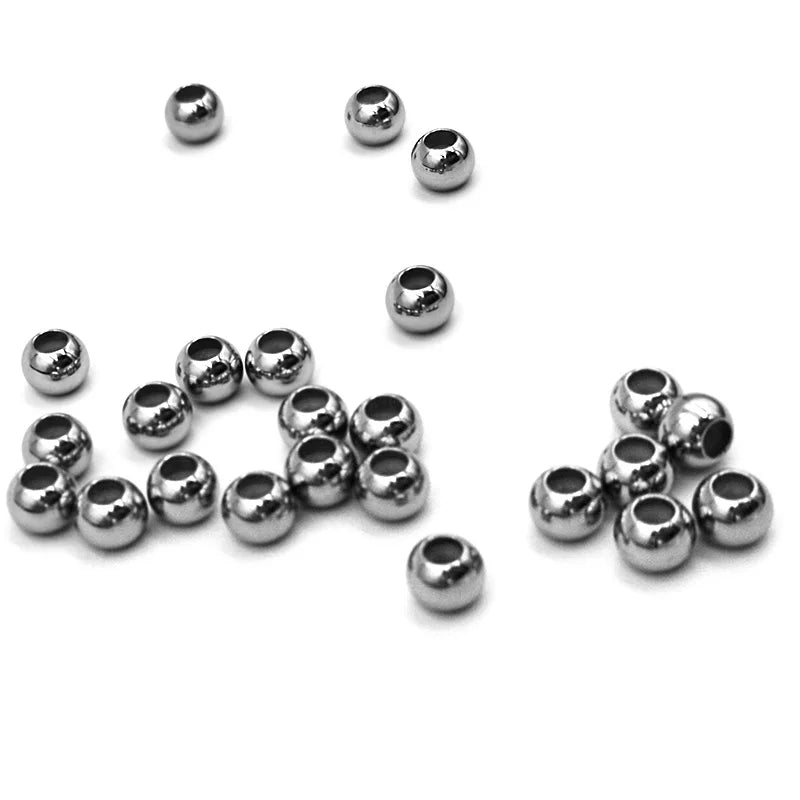Wholesale Stainless Steel Positioning Through Hole Adjustable Round Glue Bead for Jewelry Bracelet Necklace Accessories