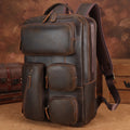 New Arrival Factory Made Vintage Full Grain Genuine Crazy Horse Leather Backpack Bag Laptop Real Genuine Leather Travel Backpack