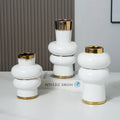 Modern Light Luxury European Ceramic Tabletop Vase Cross-border Electroplated Simple Living Room Fresh/Dried Vase