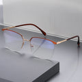 95892 Men Style Business Square Frame New Half-frame Optical Glasses Metal Anti Blue Light Customized Optical Glasses