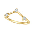 OL0958 Abiding Shield Tarnish Free 14K Gold Plated Round Cut White Cubic Zirconia Sterling Silver Eternity Wedding Ring Bands