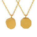 High Polish Stainless Steel Geometric Pendant Necklace Gold Plated Titanium Steel Smooth Polygon Shape Necklaces for Women
