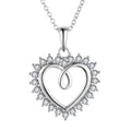 925 Silver Jewelry Heart Shape Lover Heart Pendant Forever Love Cz Heart Necklace for Woman Wedding Gift and Birthday Gift