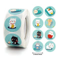 500 Pcs/Roll Wholesale New 8 Design Patterns  Animal Bear Elephant HAPPY BIRTHDAY Stickers Packs for Gift Custom