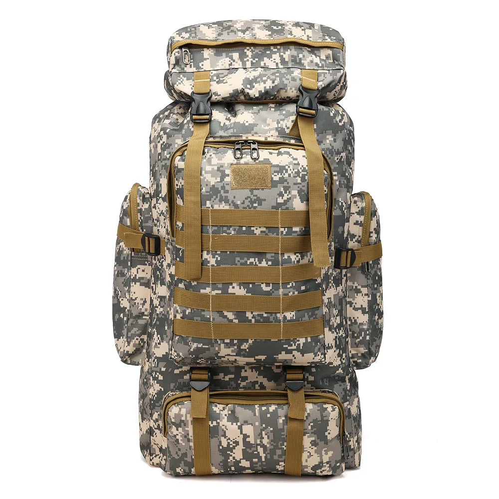 Large Capacity Waterproof Mountaineering Backpack Outdoor Travel 70L Camping Hiking Tactical Backpacks