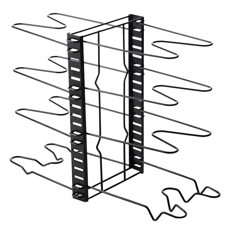 Reusable Kitchen Ware Holder Rust Proof Pot Lid Rack Suitable for Bakeware Cutting Boards Pots and Pans