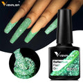 VENALISA New Glow in Dark Neon Color Diamond Reflective Gel Flash Disco Gel Nail Polish Semi Permanent UV Enamel Gel Varnish