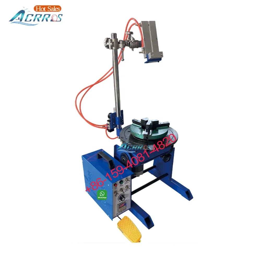 Acrros 300Kg Pneumatic Welding Positioner with 170Mm Torch Holder Pipe Welding Tool