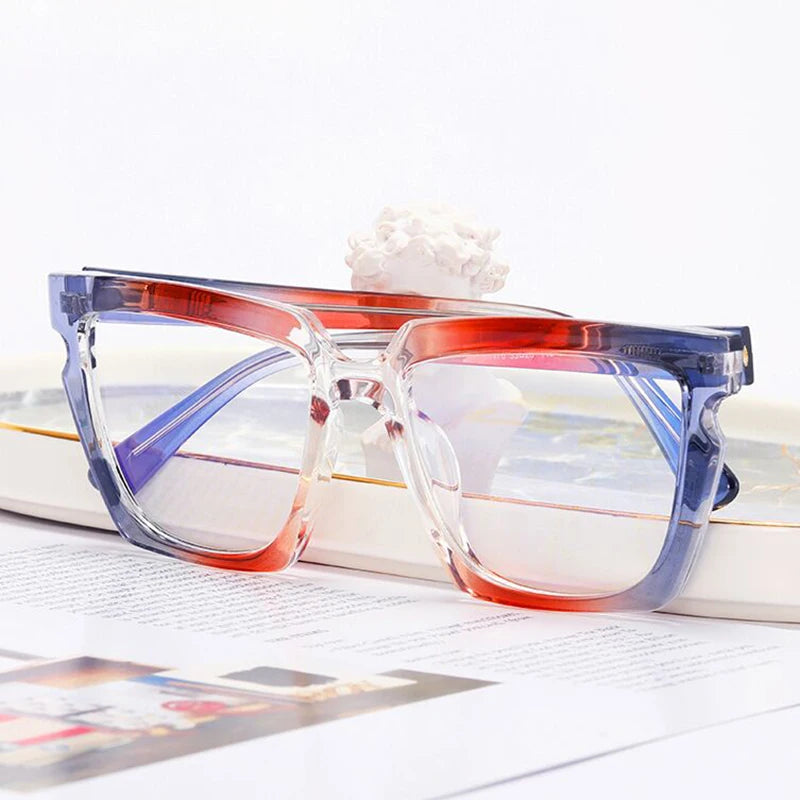 95976 Unisex Fancy Classic Colorful Oversize Bue Blocking Light Optical Eyeglass Frames TR90