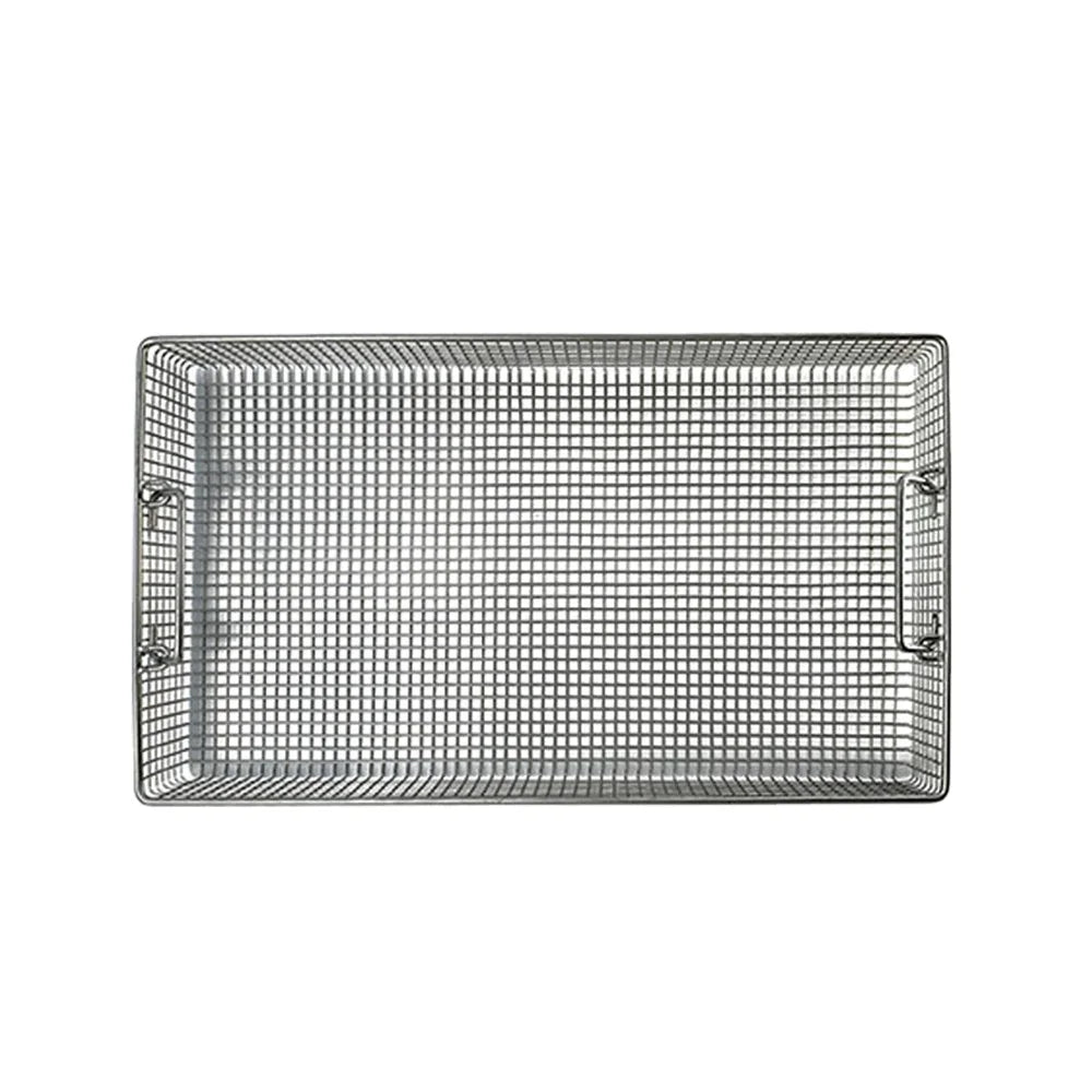 Sustainable Stainless Steel Wire Mesh Washing Basket Plain Clean Metal Basket Strainer Stocked