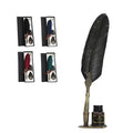 Factory Price Stylo Plume De Calligraphie Gans Feder Quill Scrittura Set Metal Feather Signature Pen European