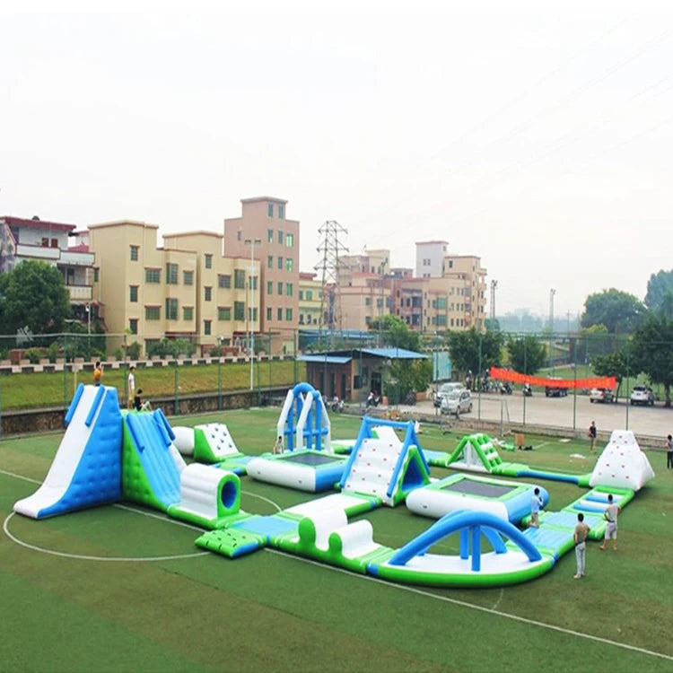 Fun Inflatable Floating Water Park Trampoline Inflatable Obstacle Course Inflatable Floating Aqua Park