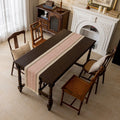 New Style Geometric Grid Table Runner Floral Patterned Soft Touch Decorative with Tassel Washable for Weddings and Parties