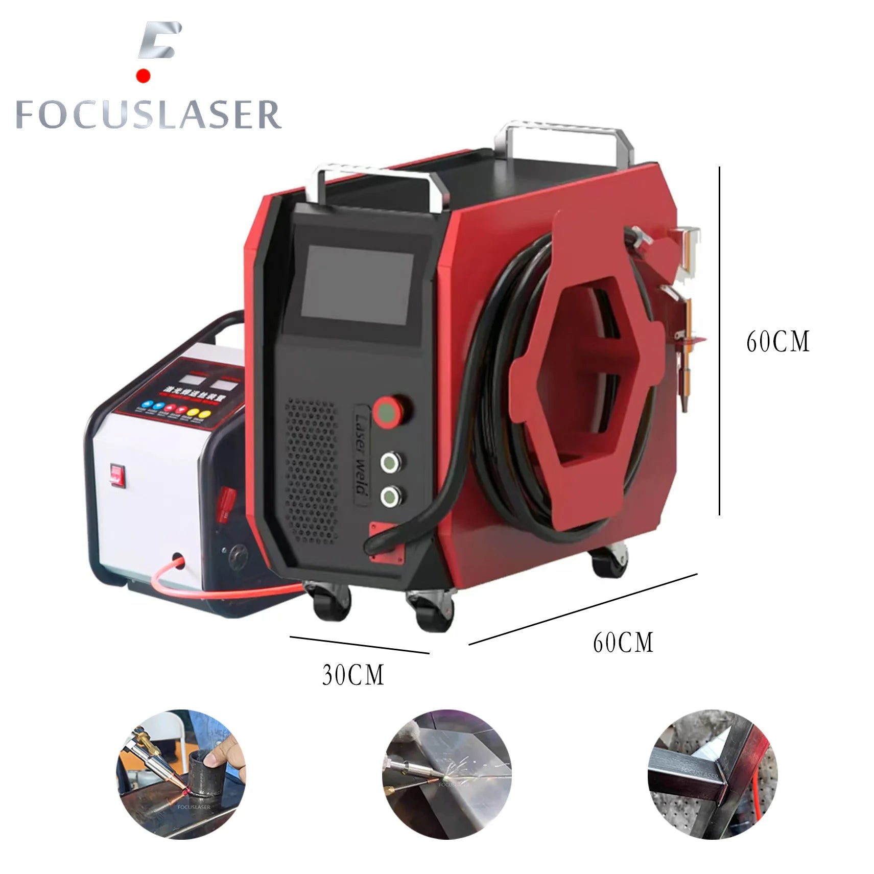 Portable 4-in-1 Air-Cooled Welding Machine Handheld Laser Stainless Steel Carbon Steel Aluminum Fiber Laser Type Metal