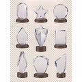 Flower Trophy Award 2024new Arrival Crystal Gift Box Custom Logo Wedding Souvenirs Europe Folk Art Transparent Mascot Polished