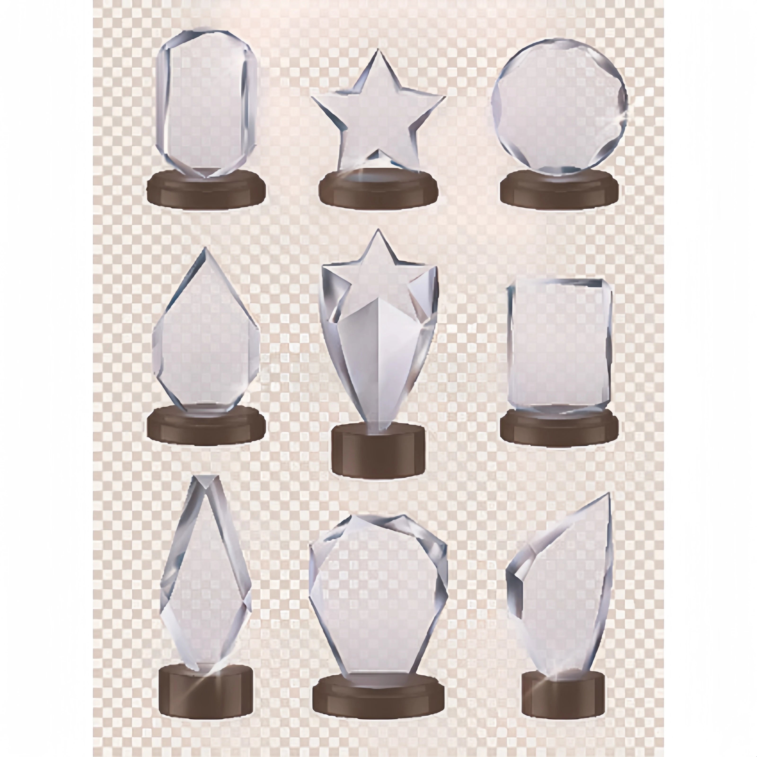 Flower Trophy Award 2024new Arrival Crystal Gift Box Custom Logo Wedding Souvenirs Europe Folk Art Transparent Mascot Polished
