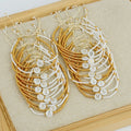 Bohemia Style Ins Hot Gold-Plated Initial Alphabet Double-Color Miyuki Glass Seed Beaded Bracelet Natural Shell Charm Jewelry
