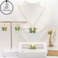 Women's Stainless Steel Bracelet 18K Summer Zircon Diamond Butterfly Design Gold Plated for Weddings Parties Beautiful Jewelry